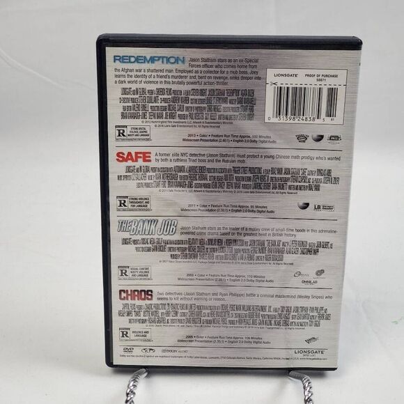 Jason Statham 4-Film Collection DVD (Redemption, Safe, The Bank Job, Chaos) - Picture 3 of 3